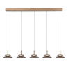 Lucide SANTIAGO - Suspension - LED Dim. - CCT - 5x10W 2700K/4000K - Ambre - Premium