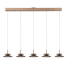 Lucide SANTIAGO - Suspension - LED Dim. - CCT - 5x10W 2700K/4000K - Ambre - Premium