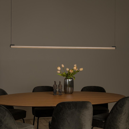 Lucide BRAGA - Suspension - LED Dim. - CCT - 1x36W 2700K/4000K - Détecteur à balayage manuel - Café - Premium