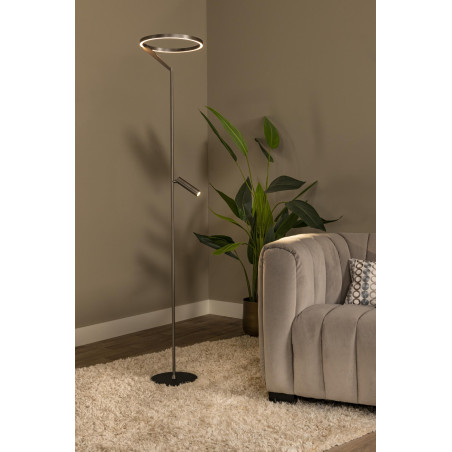Lucide APPLAUSE - Lampadaire - Ø 33 cm - LED Dim. - CCT - 2700K/4000K - Fer gris - Premium