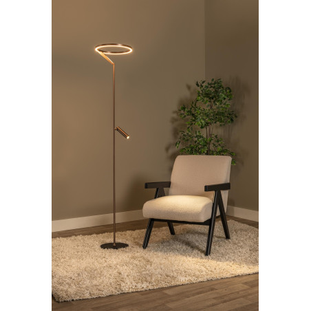 Lucide APPLAUSE - Lampadaire - Ø 33 cm - LED Dim. - CCT - 2700K/4000K - Café - Premium