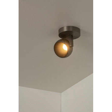 Lucide ESFERA - Spot plafond - Ø 11,2 cm - LED Dim. - 1x11W 2700K - Fer gris - Premium