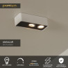 Lucide ANGULAR - Spot plafond - LED Dim. - 2x5W 2700K - Blanc - Premium