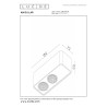 Lucide ANGULAR - Spot plafond - LED Dim. - 2x5W 2700K - Blanc - Premium