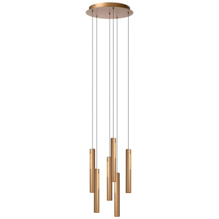 Lucide GRIFFITH - Suspension - Ø 38 cm - LED Dim. - CCT - 6x6W 2700K/4000K - Bronze - Premium