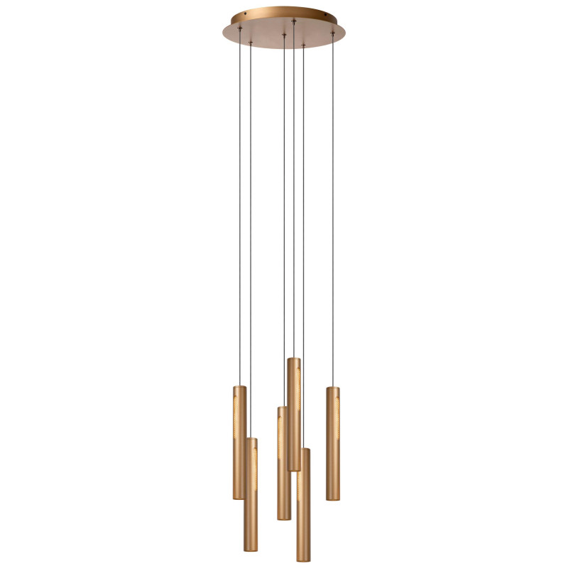 Lucide GRIFFITH - Suspension - Ø 38 cm - LED Dim. - CCT - 6x6W 2700K/4000K - Bronze - Premium
