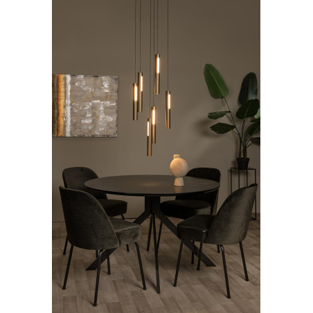 Lucide GRIFFITH - Suspension - Ø 38 cm - LED Dim. - CCT - 6x6W 2700K/4000K - Bronze - Premium