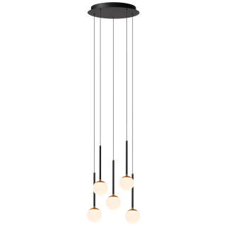 Lucide CALINA - Suspension - Ø 42 cm - LED Dim. - 5x8,2W 2700K - Noir - Premium