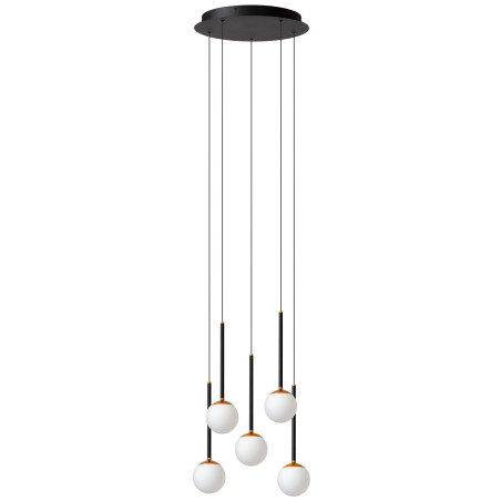 Lucide CALINA - Suspension - Ø 42 cm - LED Dim. - 5x8,2W 2700K - Noir - Premium