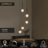 Lucide CALINA - Suspension - Ø 42 cm - LED Dim. - 5x8,2W 2700K - Noir - Premium