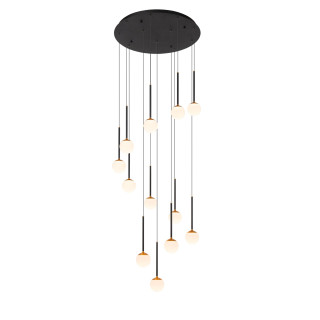 Lucide CALINA - Suspension - Ø 69,9 cm - LED Dim. - 12x7,7W 2700K - Noir - Premium