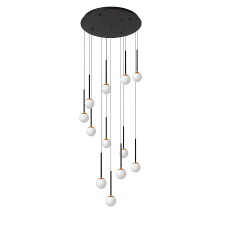 Lucide CALINA - Suspension - Ø 69,9 cm - LED Dim. - 12x7,7W 2700K - Noir - Premium