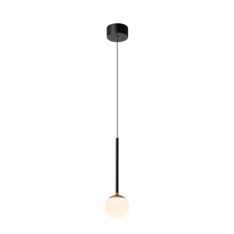 Lucide CALINA - Suspension - Ø 9,9 cm - LED Dim. - CCT - 1x7W 2200K/3300K - Avec module LED remplaçable - Noir - Premium