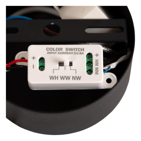 Lucide CALINA - Suspension - Ø 9,9 cm - LED Dim. - CCT - 1x7W 2200K/3300K - Avec module LED remplaçable - Noir - Premium