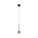 Lucide CALINA - Suspension - Ø 9,9 cm - LED Dim. - CCT - 1x7W 2200K/3300K - Avec module LED remplaçable - Café - Premium