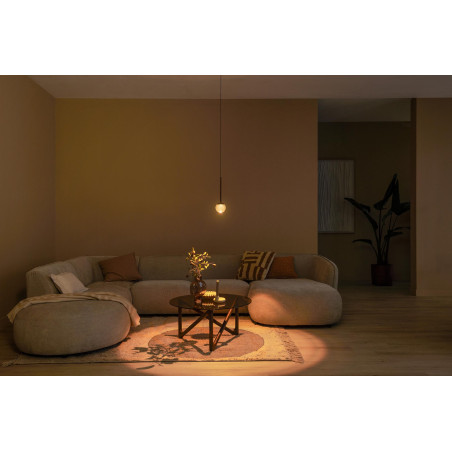 Lucide CALINA - Suspension - Ø 9,9 cm - LED Dim. - CCT - 1x7W 2200K/3300K - Avec module LED remplaçable - Café - Premium
