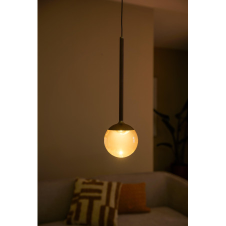 Lucide CALINA - Suspension - Ø 9,9 cm - LED Dim. - CCT - 1x7W 2200K/3300K - Avec module LED remplaçable - Café - Premium
