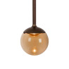 Lucide CALINA - Suspension - Ø 9,9 cm - LED Dim. - CCT - 1x7W 2200K/3300K - Avec module LED remplaçable - Café - Premium