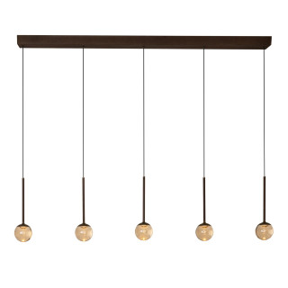Lucide CALINA - Suspension - LED Dim. - CCT - 5x8,2W 2200K/3300K - Avec module LED remplaçable - Café - Premium