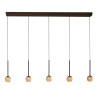 Lucide CALINA - Suspension - LED Dim. - CCT - 5x8,2W 2200K/3300K - Avec module LED remplaçable - Café - Premium
