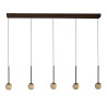 Lucide CALINA - Suspension - LED Dim. - CCT - 5x8,2W 2200K/3300K - Avec module LED remplaçable - Café - Premium