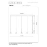 Lucide CALINA - Suspension - LED Dim. - CCT - 5x8,2W 2200K/3300K - Avec module LED remplaçable - Café - Premium