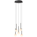 Lucide CALINA - Suspension - Ø 41,8 cm - LED Dim. - CCT - 5x8,2W 2200K/3300K - Avec module LED remplaçable - Noir - Premium
