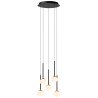Lucide CALINA - Suspension - Ø 41,8 cm - LED Dim. - CCT - 5x8,2W 2200K/3300K - Avec module LED remplaçable - Noir - Premium