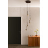 Lucide CALINA - Suspension - Ø 41,9 cm - LED Dim. - CCT - 5x8,2W 2200K/3300K - Avec module LED remplaçable - Ambre - Premium