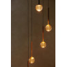 Lucide CALINA - Suspension - Ø 41,9 cm - LED Dim. - CCT - 5x8,2W 2200K/3300K - Avec module LED remplaçable - Ambre - Premium