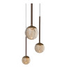 Lucide CALINA - Suspension - Ø 41,9 cm - LED Dim. - CCT - 5x8,2W 2200K/3300K - Avec module LED remplaçable - Ambre - Premium