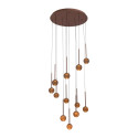 Lucide CALINA - Suspension - Ø 69,9 cm - LED Dim. - CCT - 12x7W 2200K/3300K - Avec module LED remplaçable - Café - Premium