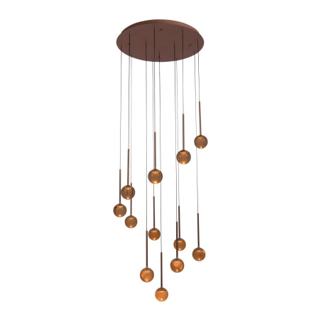 Lucide CALINA - Suspension - Ø 69,9 cm - LED Dim. - CCT - 12x7W 2200K/3300K - Avec module LED remplaçable - Café - Premium