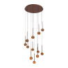 Lucide CALINA - Suspension - Ø 69,9 cm - LED Dim. - CCT - 12x7W 2200K/3300K - Avec module LED remplaçable - Café - Premium
