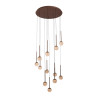 Lucide CALINA - Suspension - Ø 69,9 cm - LED Dim. - CCT - 12x7W 2200K/3300K - Avec module LED remplaçable - Café - Premium