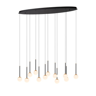 Lucide CALINA - Suspension - LED Dim. - CCT - 12x7W 2200K/3300K - Avec module LED remplaçable - Noir - Premium