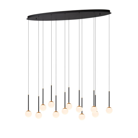 Lucide CALINA - Suspension - LED Dim. - CCT - 12x7W 2200K/3300K - Avec module LED remplaçable - Noir - Premium