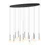 Lucide CALINA - Suspension - LED Dim. - CCT - 12x7W 2200K/3300K - Avec module LED remplaçable - Noir - Premium