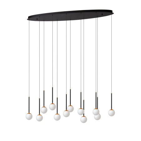 Lucide CALINA - Suspension - LED Dim. - CCT - 12x7W 2200K/3300K - Avec module LED remplaçable - Noir - Premium