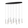Lucide CALINA - Suspension - LED Dim. - CCT - 12x7W 2200K/3300K - Avec module LED remplaçable - Noir - Premium