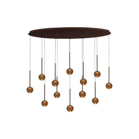 Lucide CALINA - Suspension - LED Dim. - CCT - 12x7W 2200K/3300K - Avec module LED remplaçable - Café - Premium