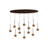 Lucide CALINA - Suspension - LED Dim. - CCT - 12x7W 2200K/3300K - Avec module LED remplaçable - Café - Premium