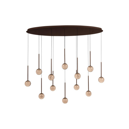 Lucide CALINA - Suspension - LED Dim. - CCT - 12x7W 2200K/3300K - Avec module LED remplaçable - Café - Premium