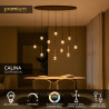 Lucide CALINA - Suspension - LED Dim. - CCT - 12x7W 2200K/3300K - Avec module LED remplaçable - Café - Premium