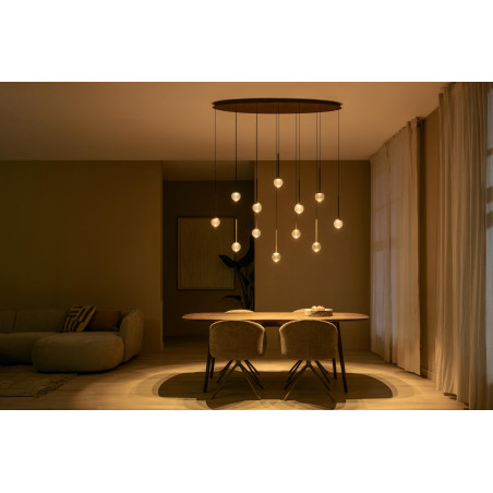 Lucide CALINA - Suspension - LED Dim. - CCT - 12x7W 2200K/3300K - Avec module LED remplaçable - Café - Premium