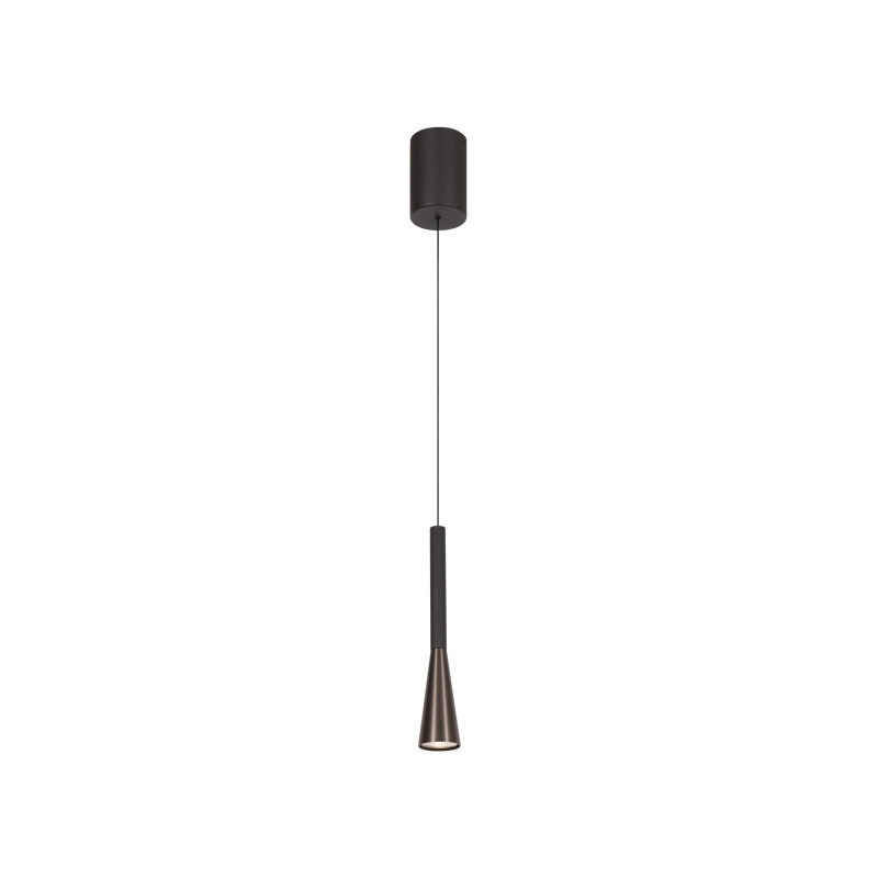 Lucide JOAKIM - Suspension - Ø 7,7 cm - LED Dim. - CCT - 1x7W 2700K/4000K - Avec module LED remplaçable - Café - Premium