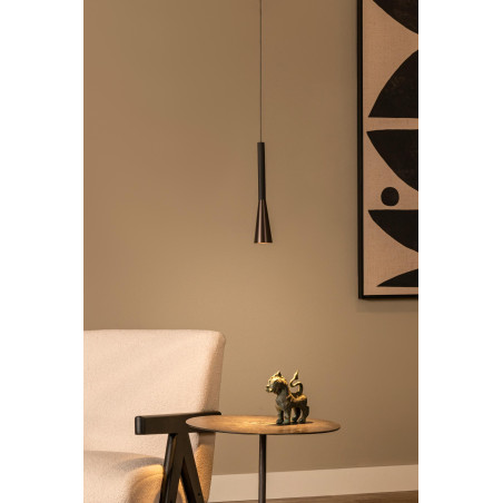 Lucide JOAKIM - Suspension - Ø 7,7 cm - LED Dim. - CCT - 1x7W 2700K/4000K - Avec module LED remplaçable - Café - Premium