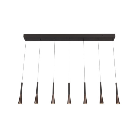 Lucide JOAKIM - Suspension - LED Dim. - CCT - 7x6,2W 2700K/4000K - Avec module LED remplaçable - Café - Premium