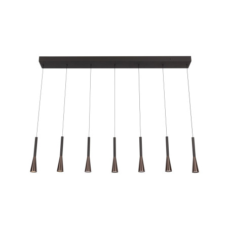 Lucide JOAKIM - Suspension - LED Dim. - CCT - 7x6,2W 2700K/4000K - Avec module LED remplaçable - Café - Premium