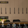 Lucide JOAKIM - Suspension - LED Dim. - CCT - 7x6,2W 2700K/4000K - Avec module LED remplaçable - Café - Premium